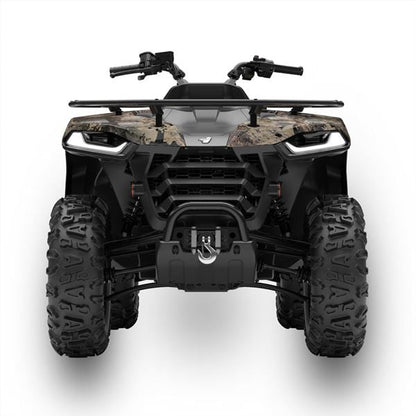 Quad utilitario Segway AT5 S de 499 cc con licencia para circular en carretera, con diseño de camuflaje y prado