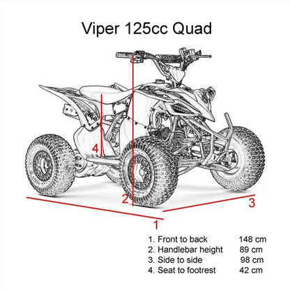 Quad de gasolina para niños Funbikes Viper 125cc