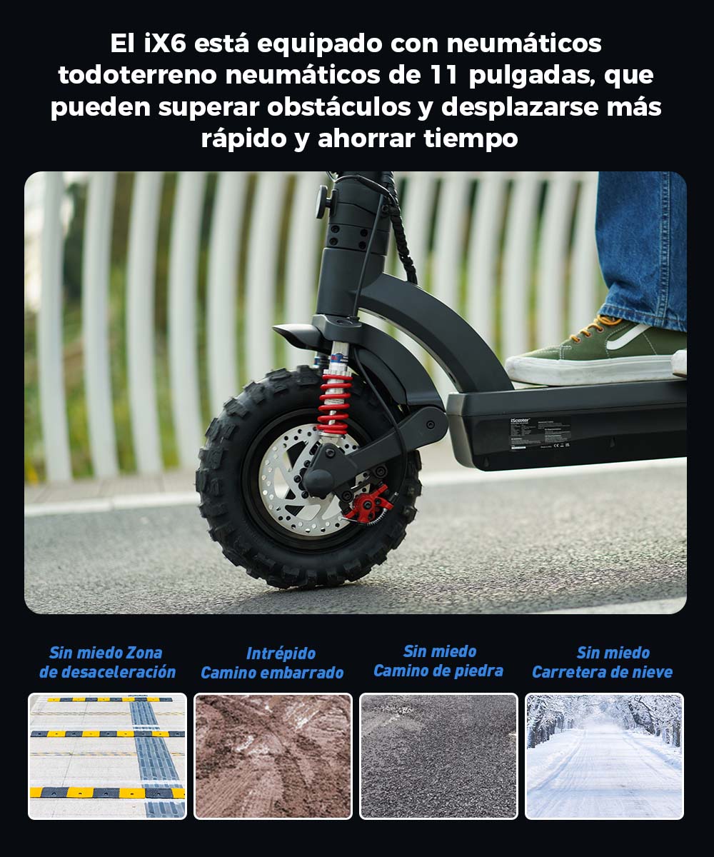 iScooter iX6 Patinete Eléctrico Todoterreno 1000W